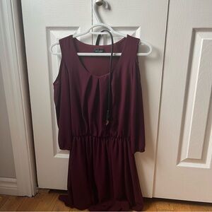 Eclipse Lantern Sleeve Mini Dress